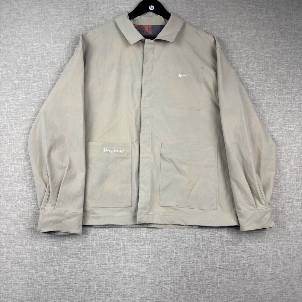 Nike SB x Doyenne Reversible Skate Jacket Tan Abstract Purple DZ0693-072 Mens L